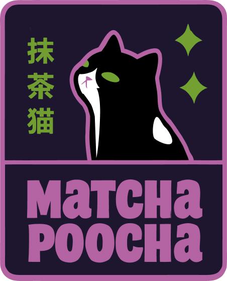 Matcha Poocha — tuxedo cat sticker
